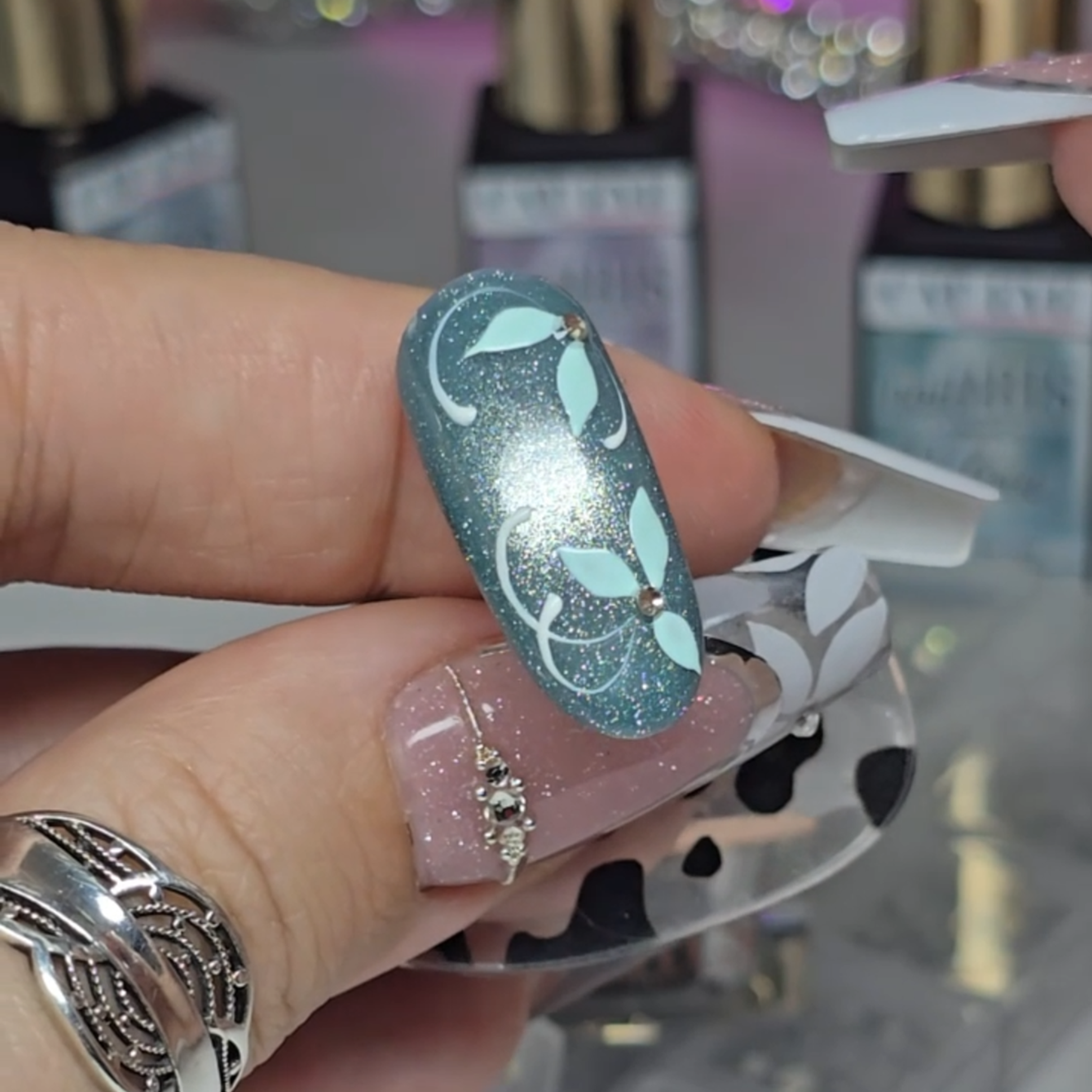 Cat Eye Glass Bead Magnet Tool + Magnetkugel