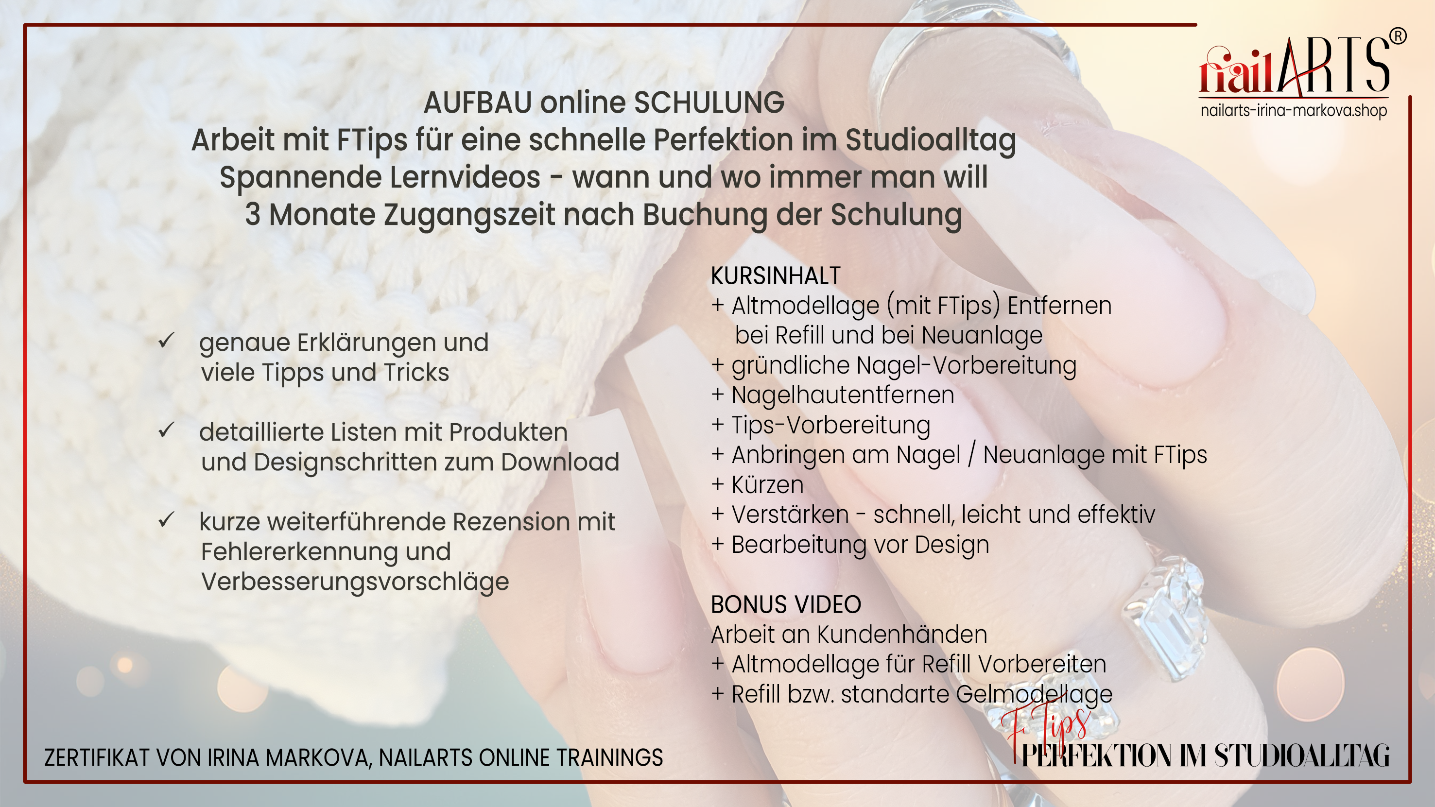 Online Aufbau Schulung FTips: Perfektion im Studioalltag