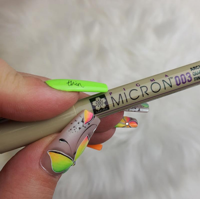 Micron Graphic Fineliner 003, Nail Art Marker, extrem dünn