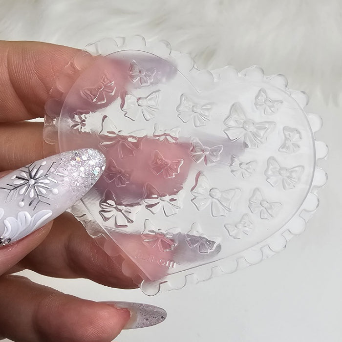 Silikon 3D Nail Art Mold 5 (Schleifen eckig)