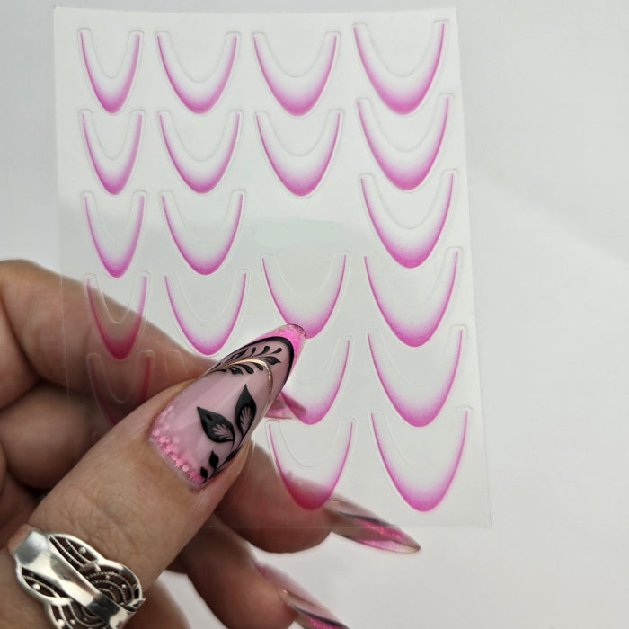 Ombré French Stickers magenta