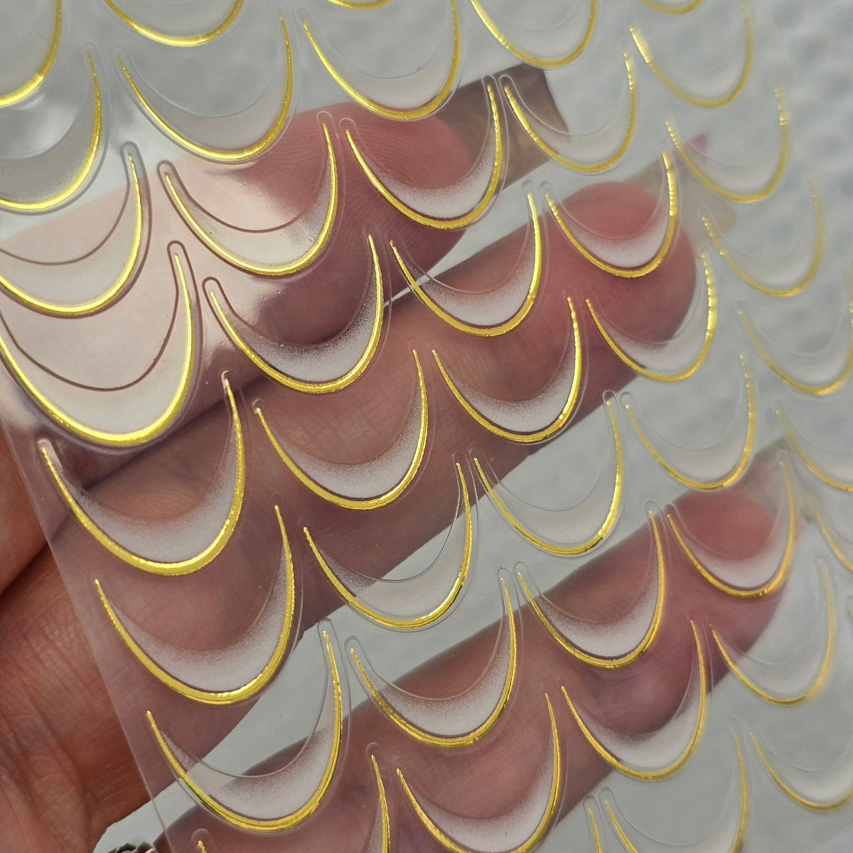 Ombré French Stickers Round Gold-White