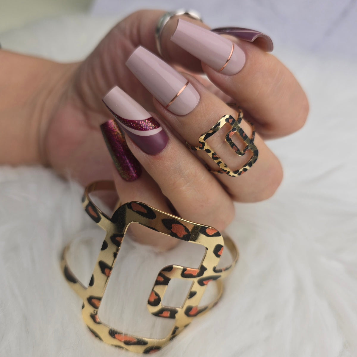 Ring & Armband Set, Animal Print