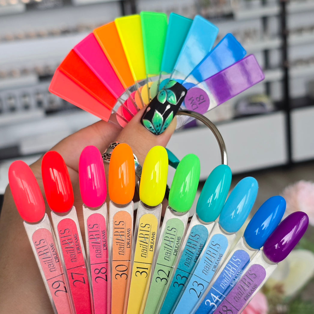 Swatches - transparente Plättchen für Farbpräsentation x50 + Metallring