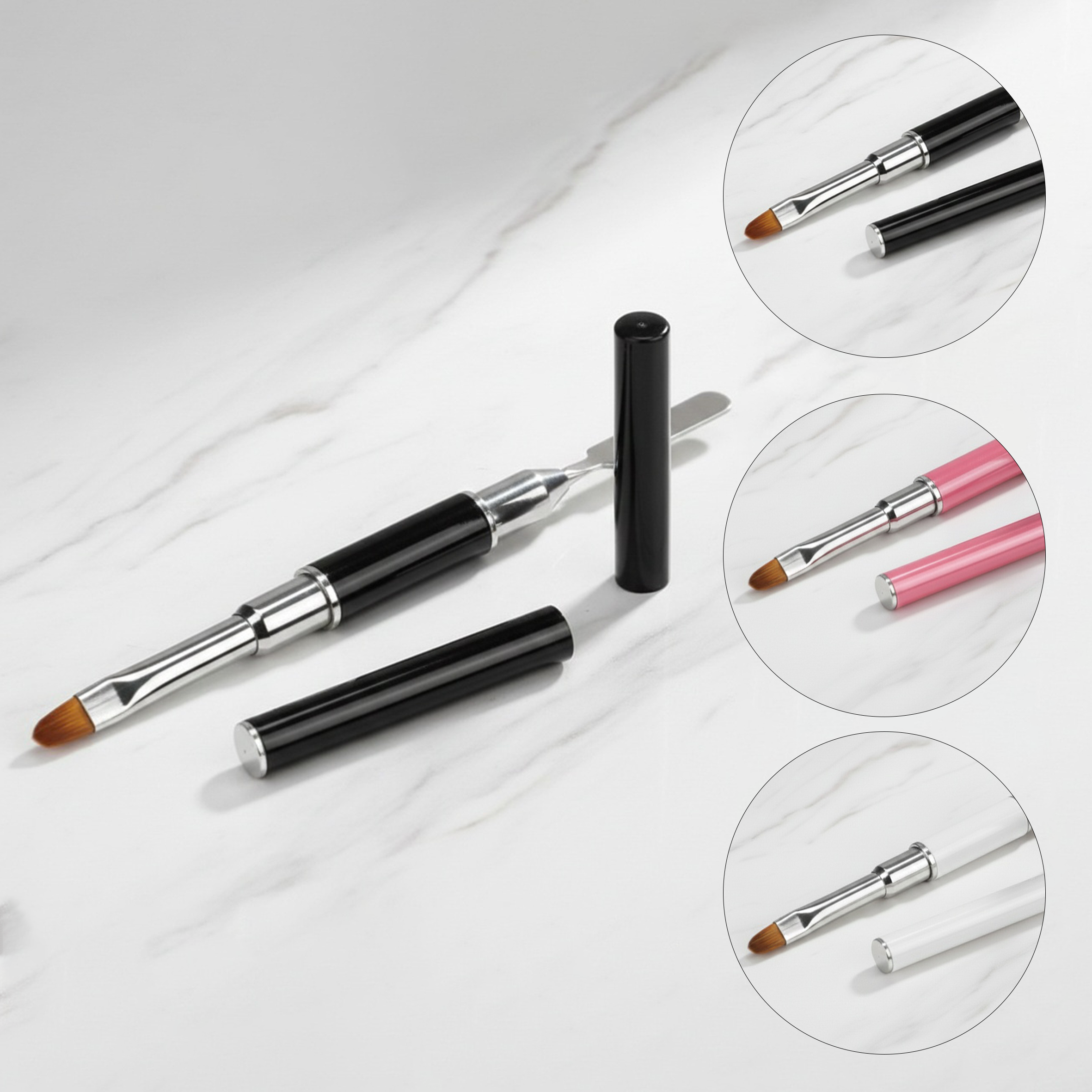 Acrylic Gel Brush and Spatula, double-sided