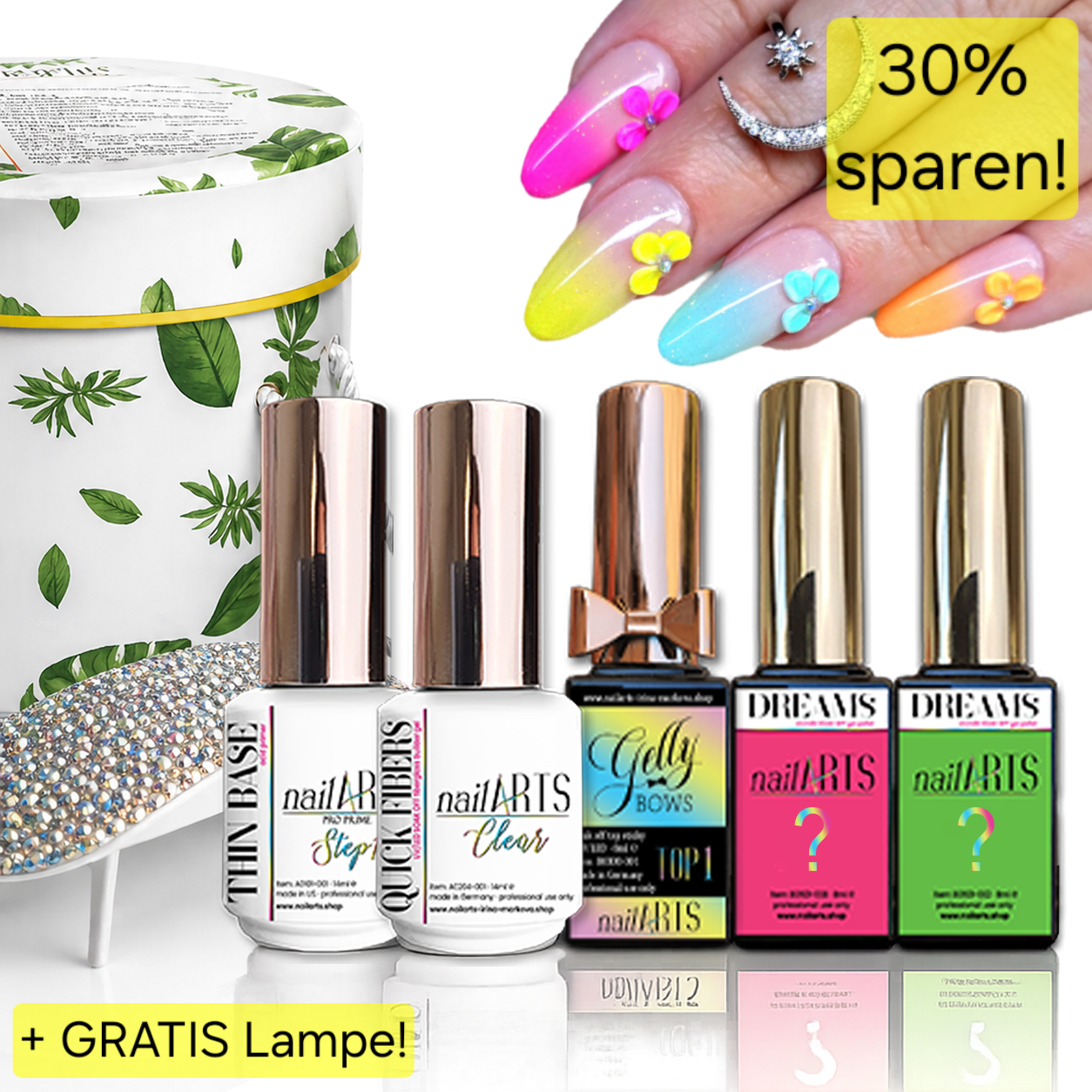 FTips PRO Soft Gel Starter Set Box Ballerina + Almond - die perfekte Fullcover-Tips Modellage!