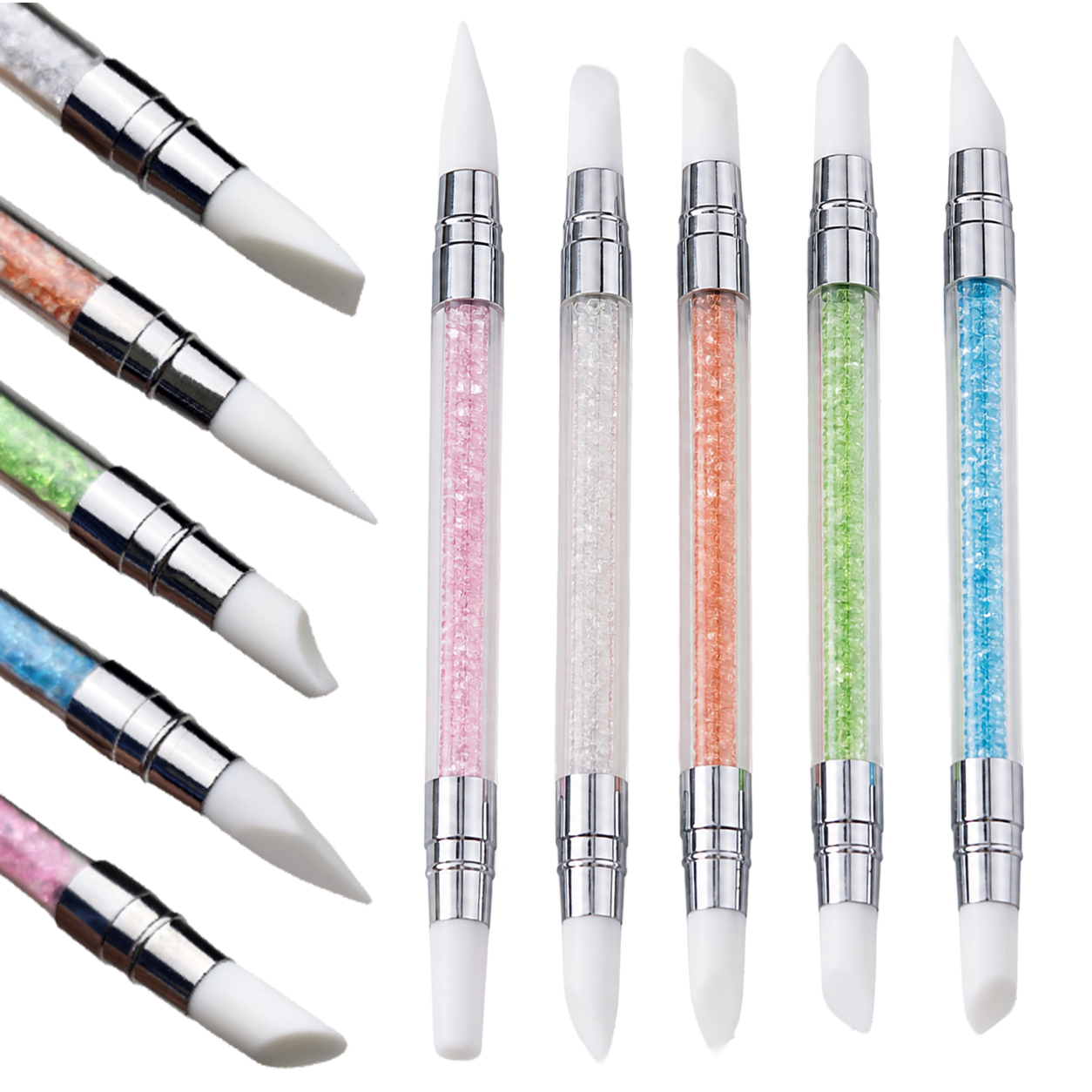 Silikon Pinsel Set x5 doppelseitig