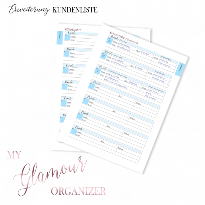 My Glamour ORGANIZER - Planer Set 2025