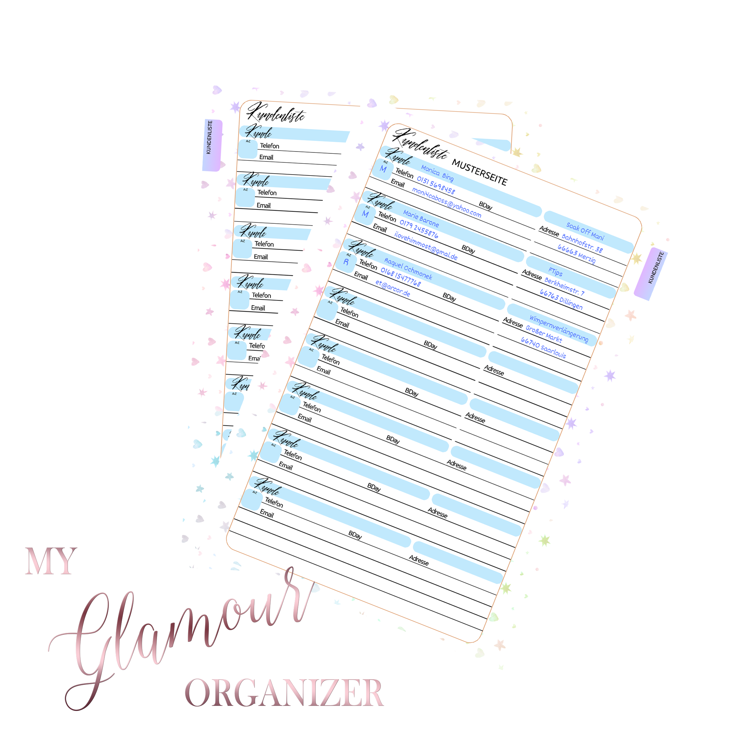 My Glamour ORGANIZER Extension - Client List