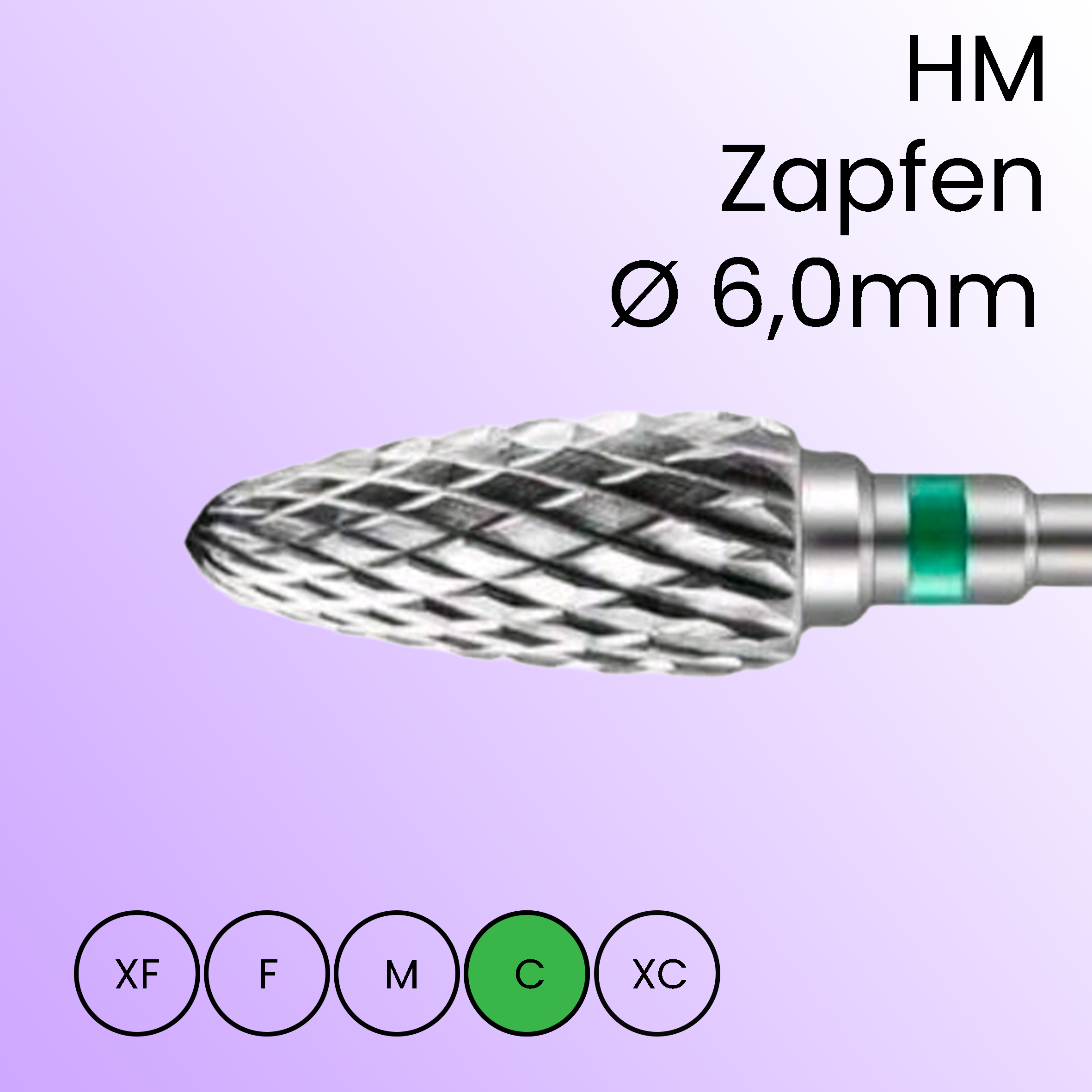 Carbide File Bit Cone, rough in Box