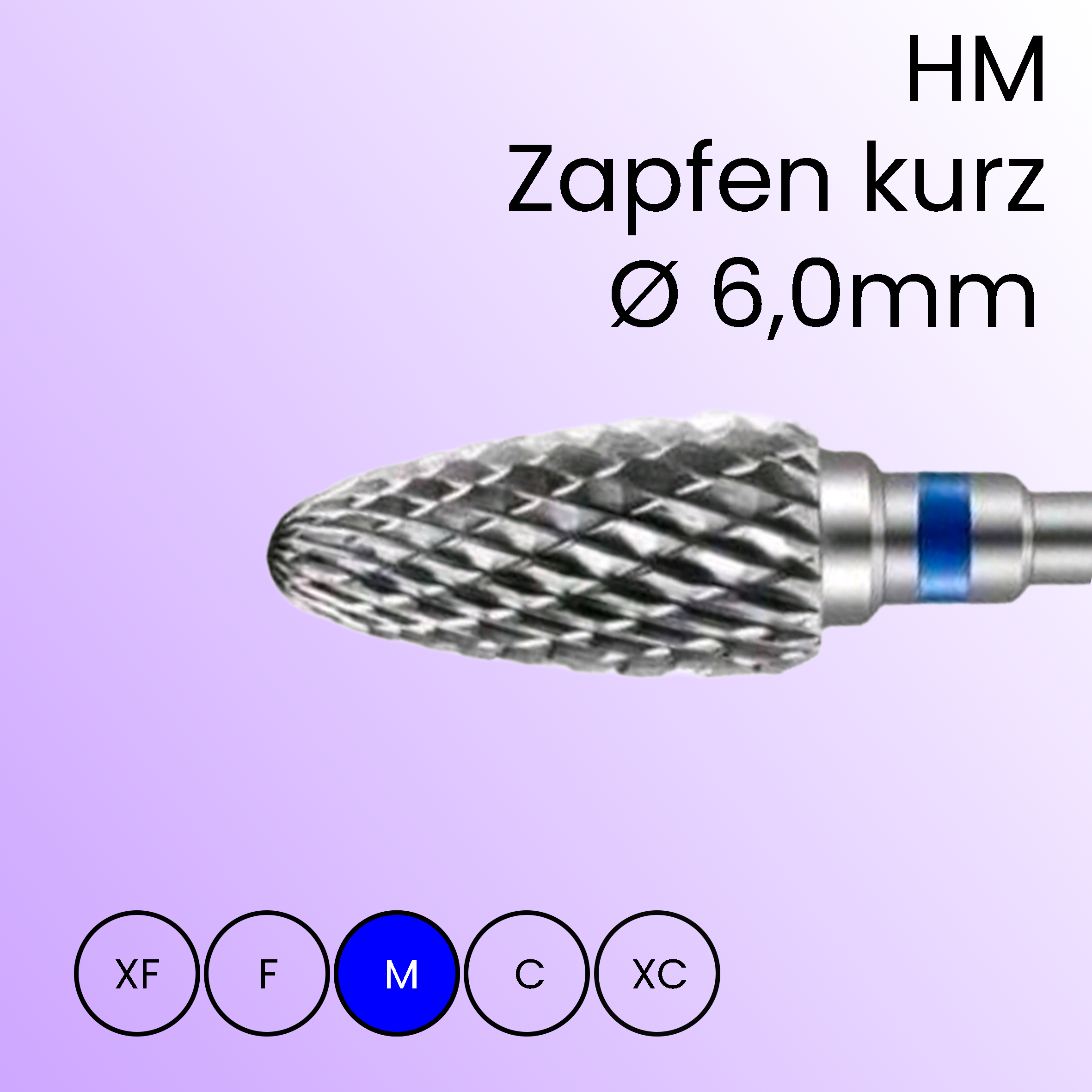 Carbide File Bit Cone, medium in Box