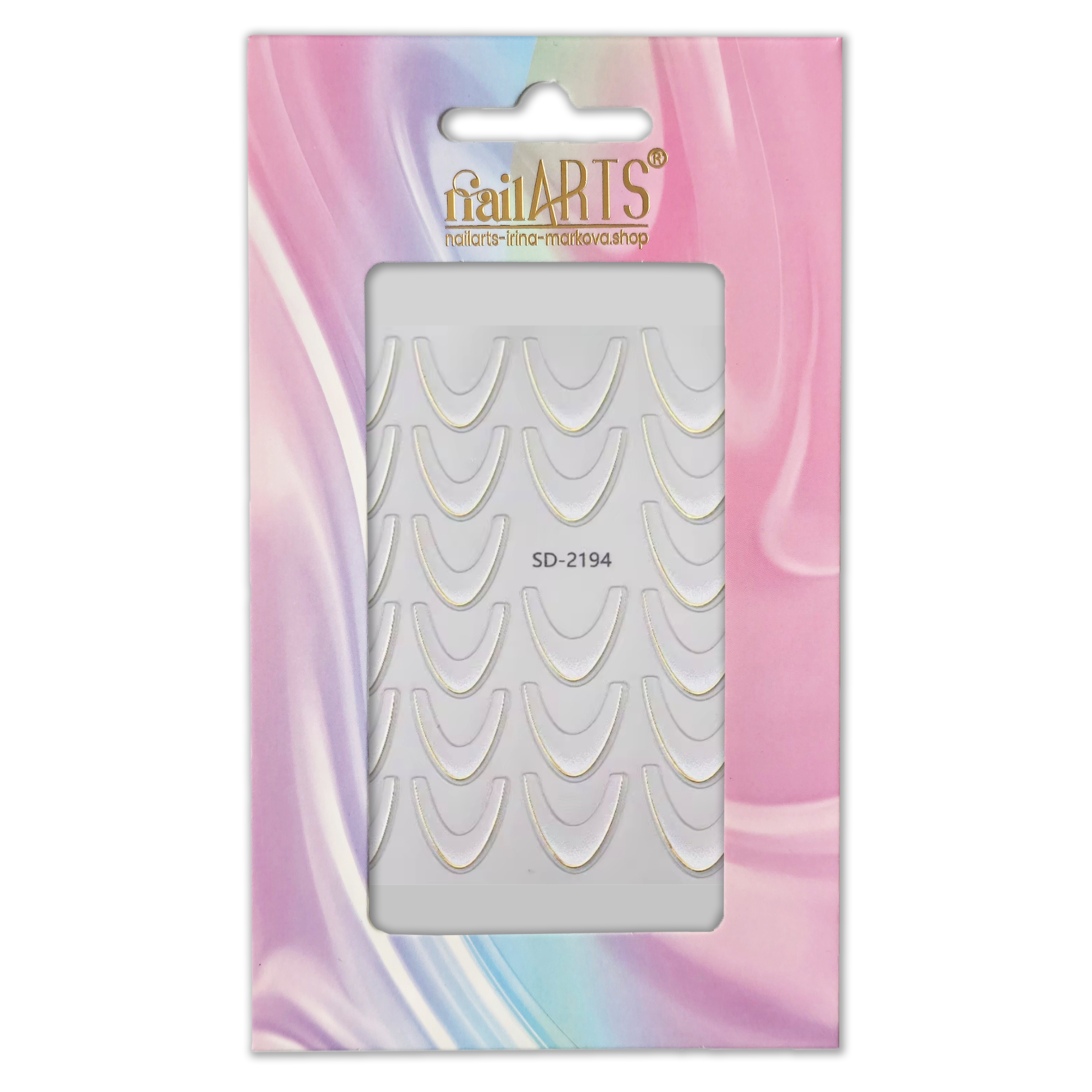 Ombré French Stickers Gold-White