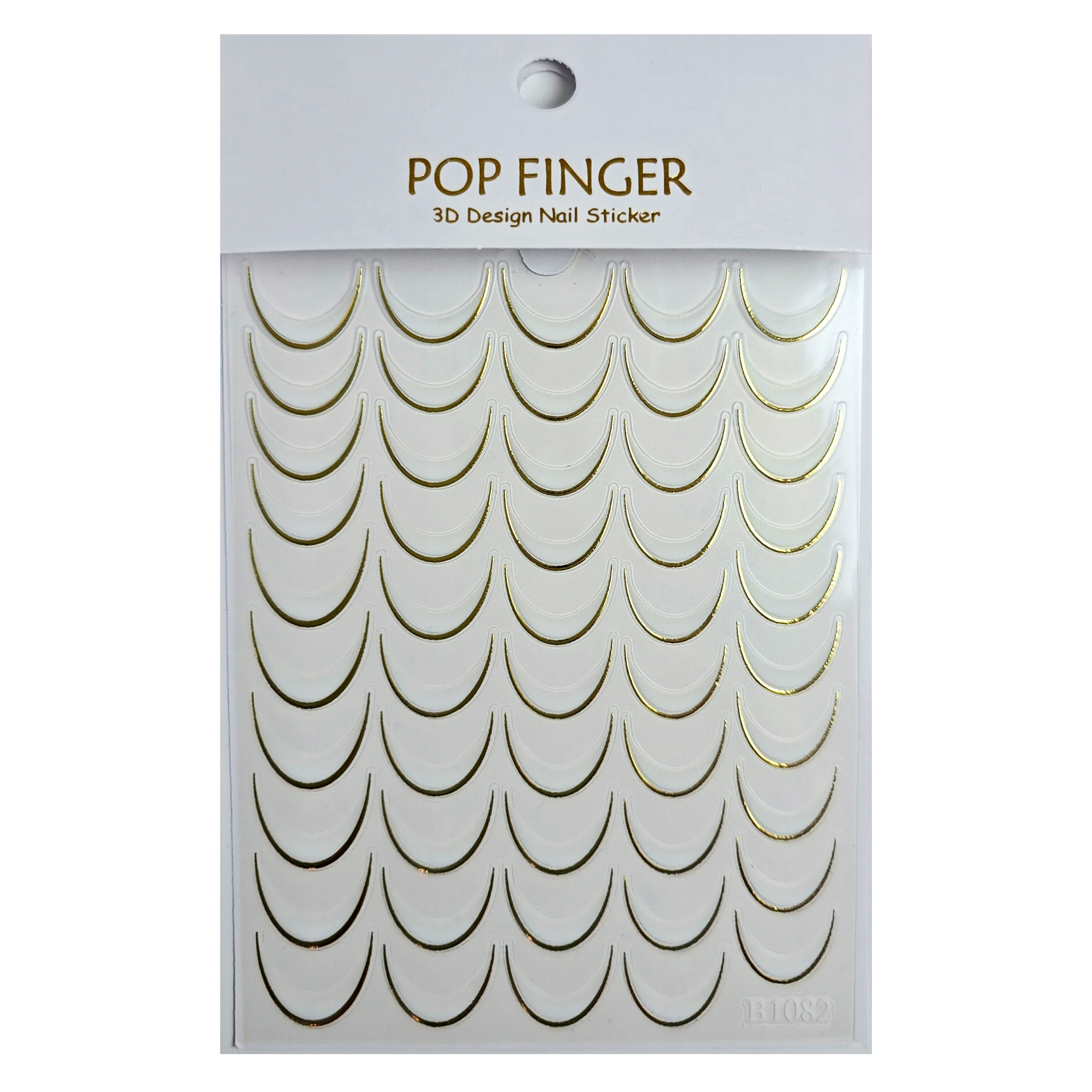 Ombré French Stickers Round Gold-White