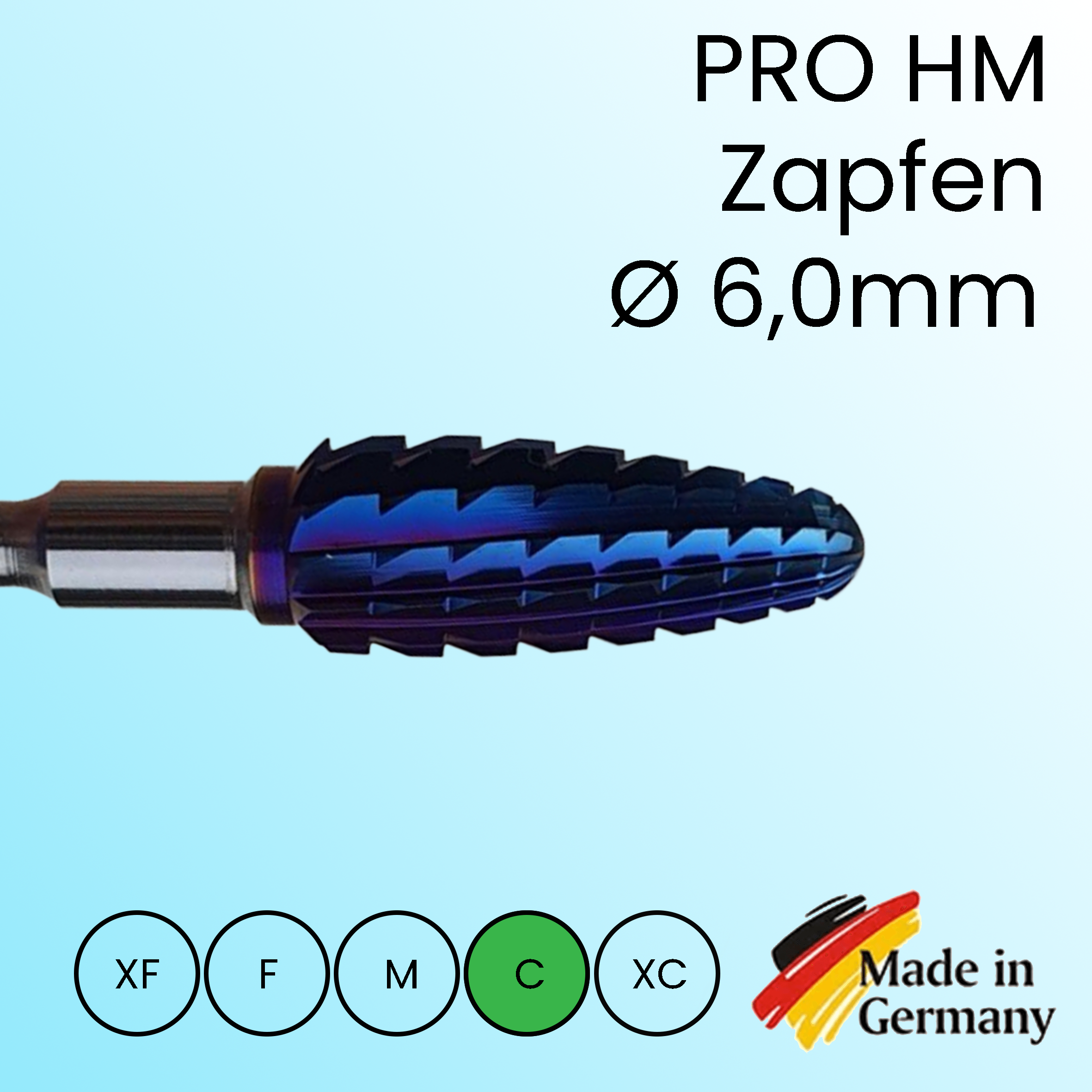 Carbide LONGLIFE PRO File Bit Cone, rough left-hander