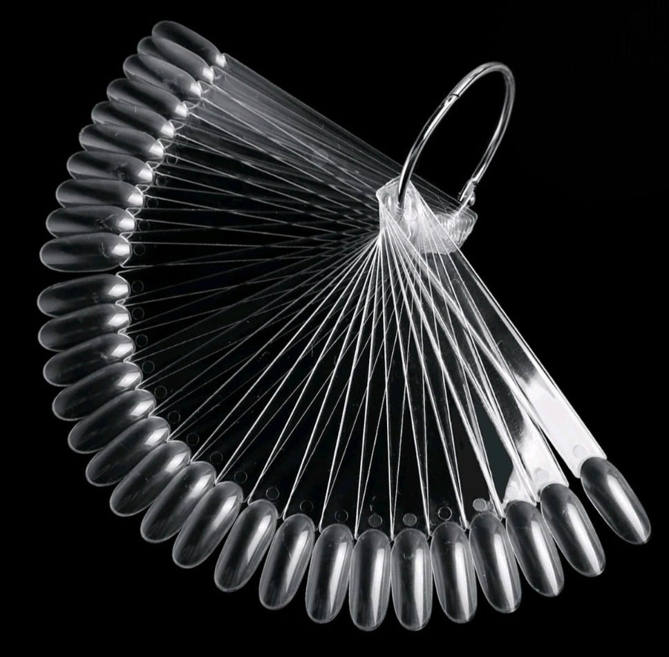 Oval Transparent Tips Color Presentation x50 + Ring