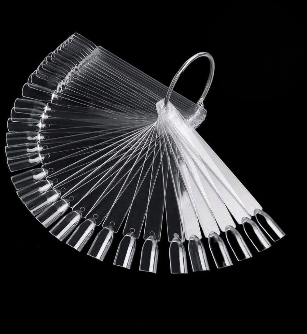 Square Transparent Tips Color Presentation x50 + Ring