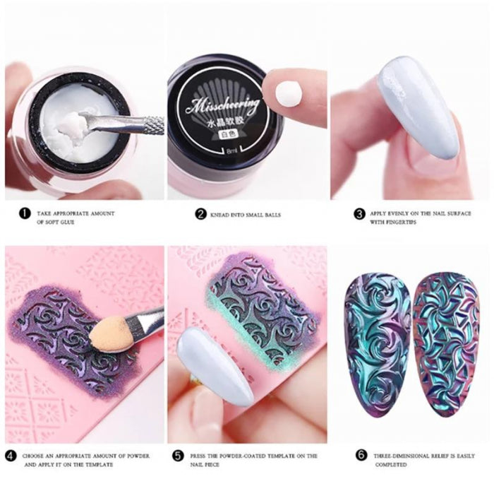 Silikon Stamping 3D Nail Art Mold