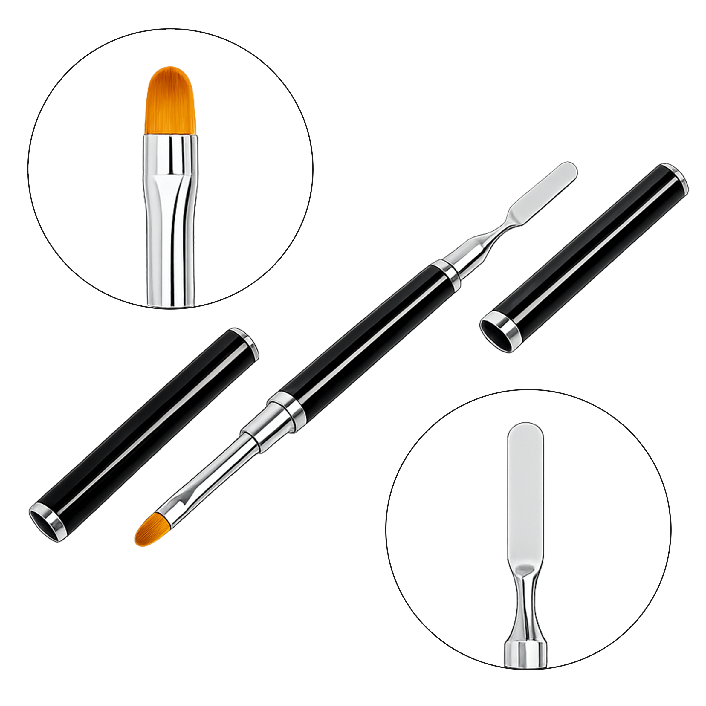 Acrylic Gel Brush and Spatula, double-sided