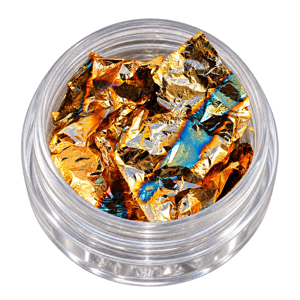 Thin nailART Foil, Burned Gold – freigestellter offener Tiegel