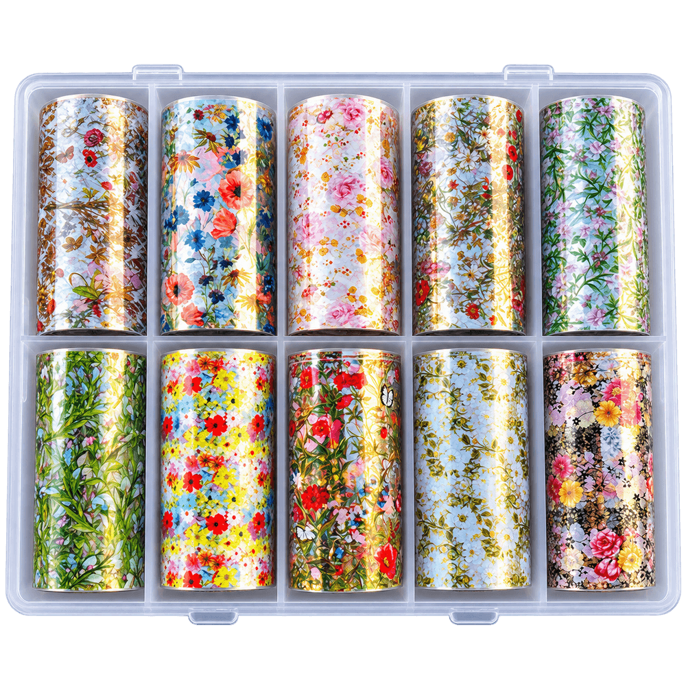 nailARTS Transfer Foil Box 16 – zehn Folienrollen