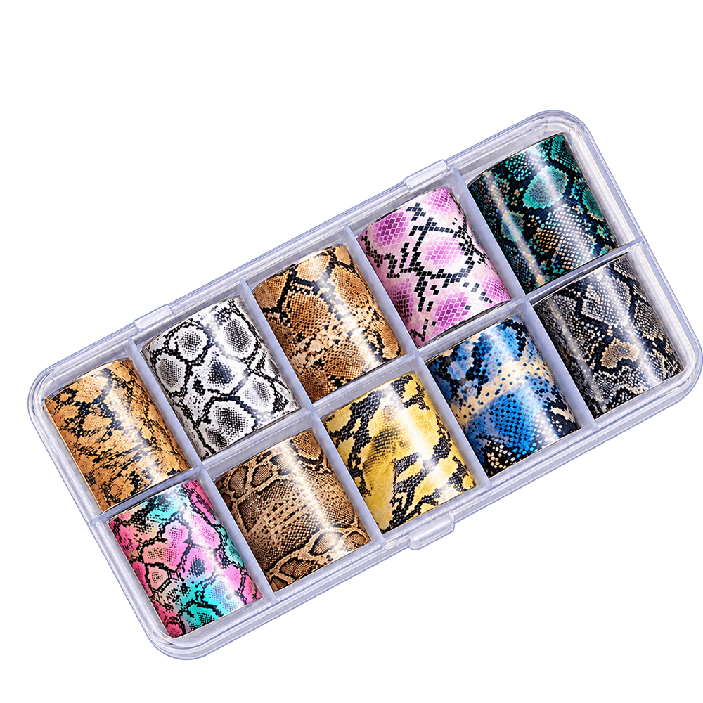 Transfer Foil Box 24 – zehn Folienrollen, diagonal freigestellt