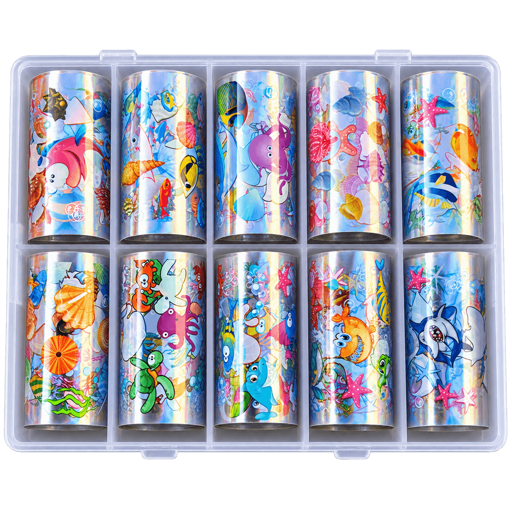 nailARTS Transfer Foil Box 30 – zehn Folienrollen